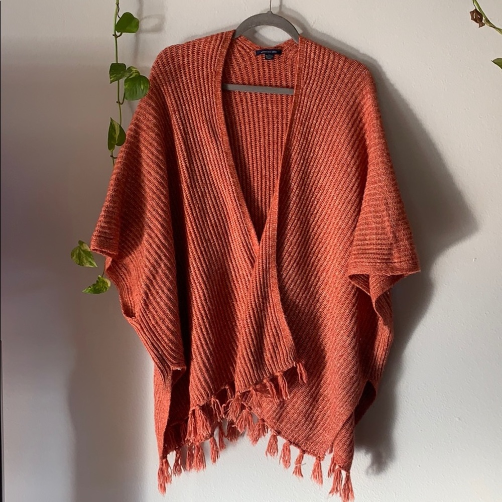 American Eagle Fringe Boho Kimono Sweater
